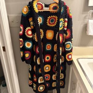 Sems Eyes | Floral Crochet Long Cardigan